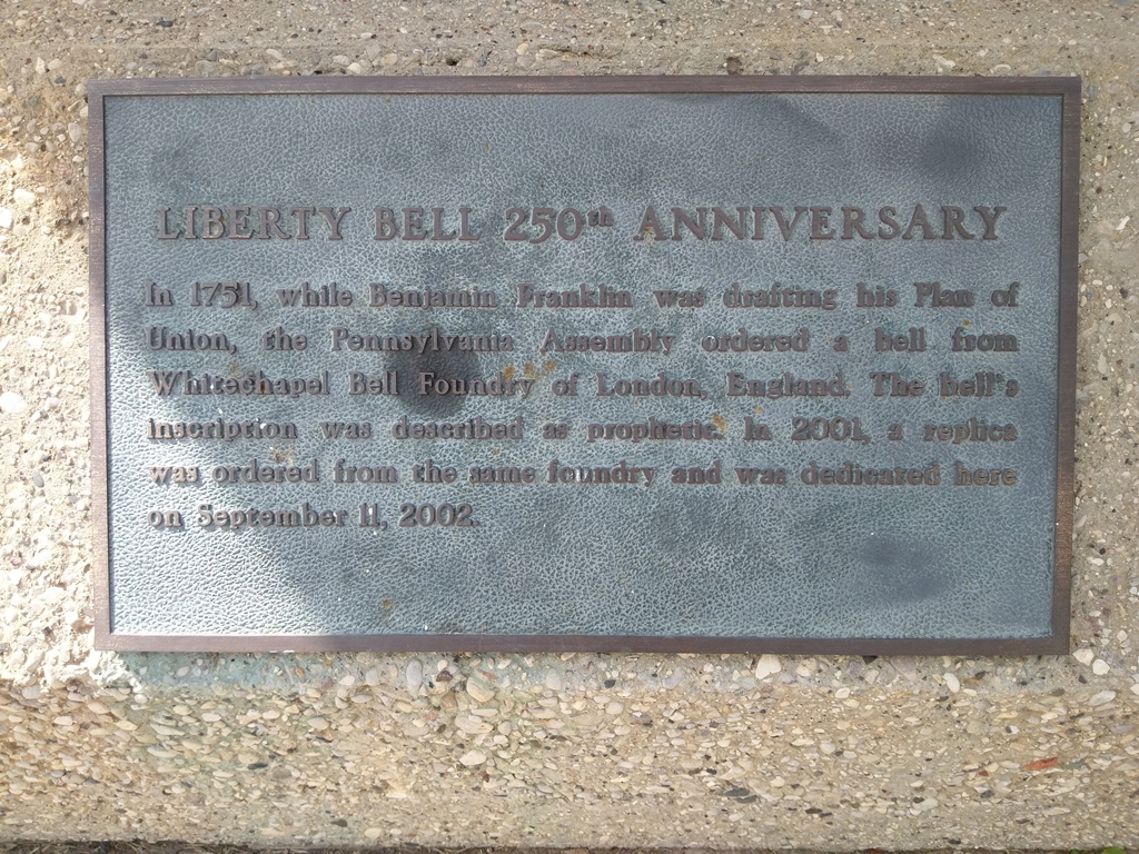 BROWN COUNTY LIBERTY BELL 250TH ANNIVERSARY MEMORIAL PLAQUE A