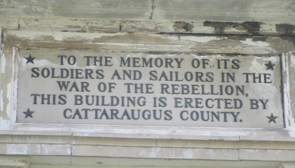 CATTARAUGUS COUNTY WAR MEMORIAL BUILDING DEDICATION STONE