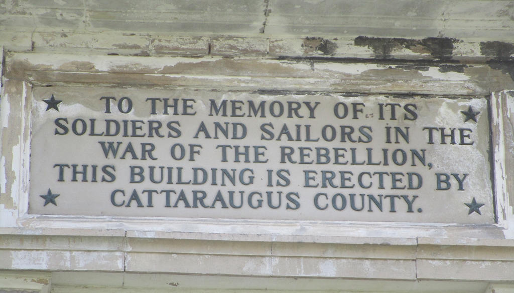 CATTARAUGUS COUNTY WAR MEMORIAL BUILDING DEDICATION STONE