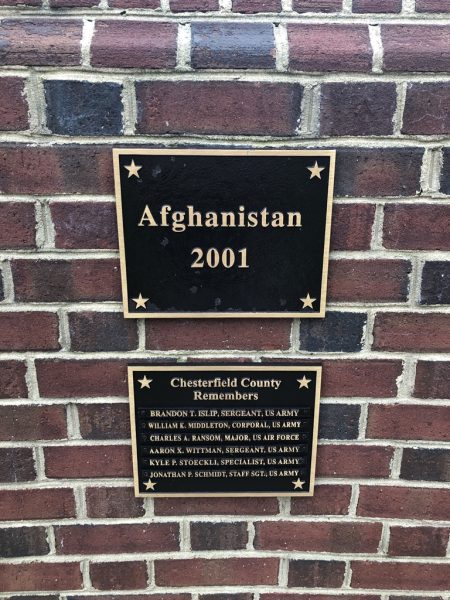 CHESTERFIELD COUNTY VETERANS MEMORIAL WALL PLAQUE E