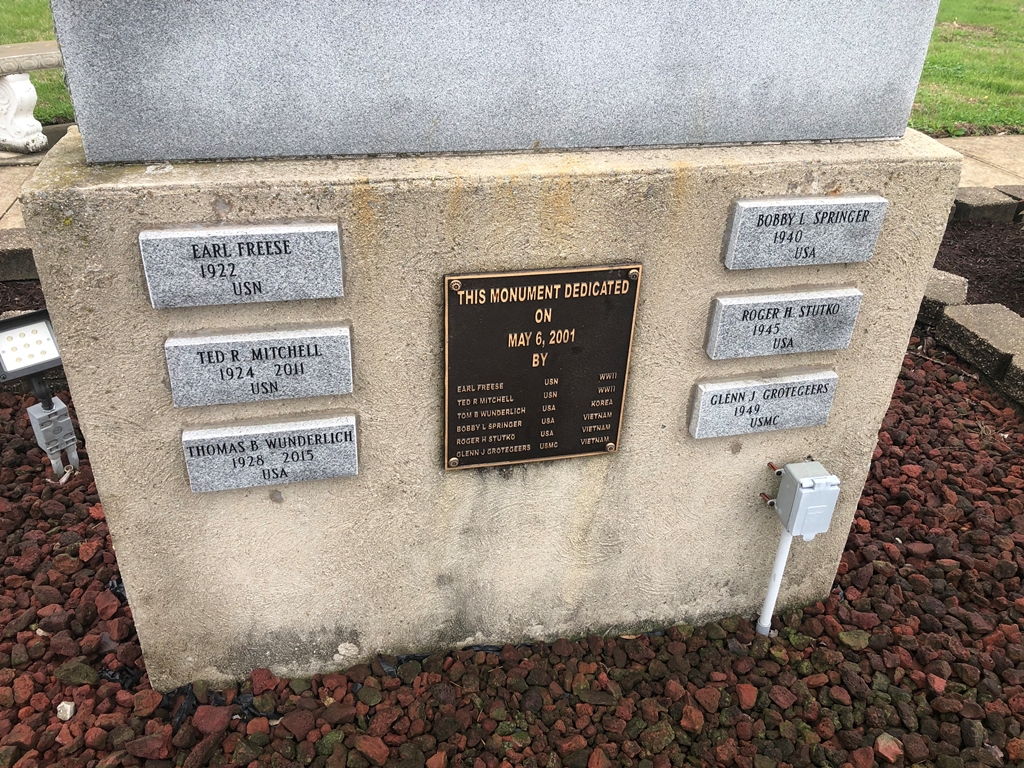 CITY OF WEST ALTON ARMED FORCES MEMORIAL BACK