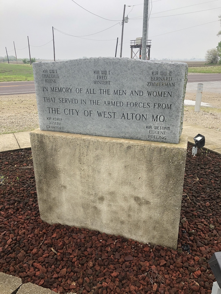 CITY OF WEST ALTON ARMED FORCES MEMORIAL FRONT