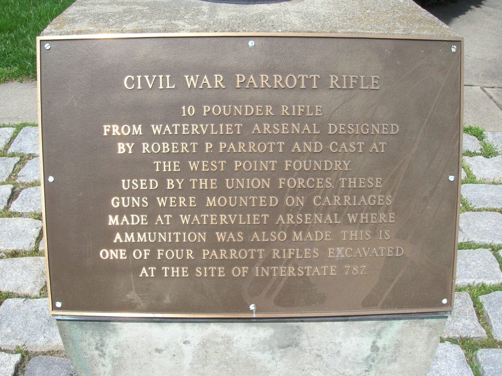 CIVIL WAR PARROTT RIFLE WAR MEMORIAL PLAQUE
