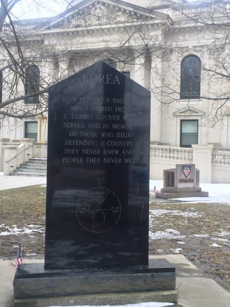 COLUMBIA COUNTY KOREAN WAR MEMORIAL BACK