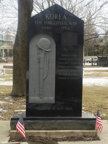 COLUMBIA COUNTY KOREAN WAR MEMORIAL FRONT