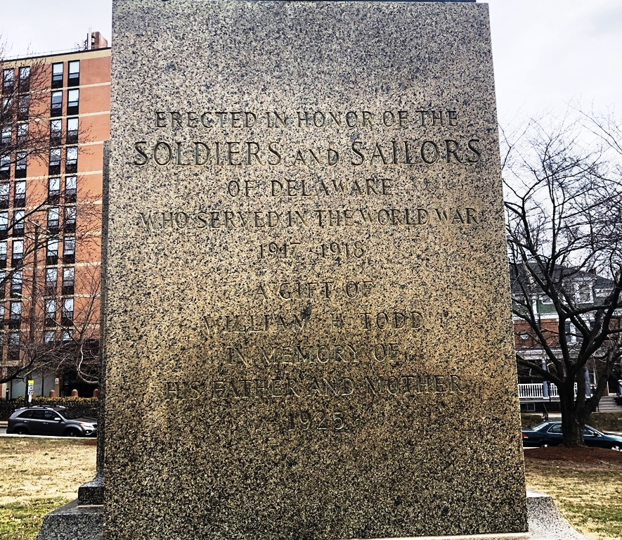 DELAWARE WORLD WAR I MEMORIAL STONE
