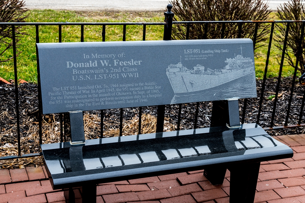 DONALD W. FEESLER WAR MEMORIAL BENCH