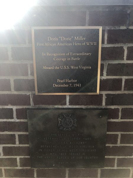 DORIS DORIE MILLER WAR MEMORIAL PLAQUE