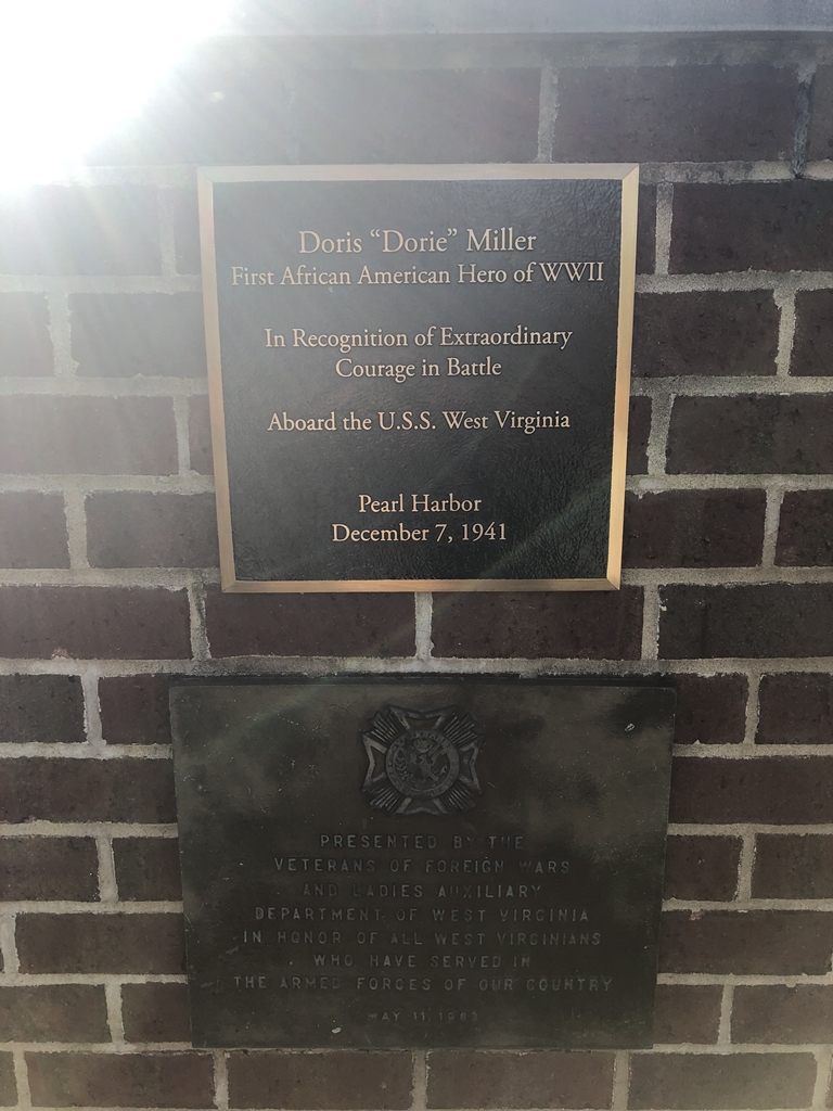 DORIS DORIE MILLER WAR MEMORIAL PLAQUE