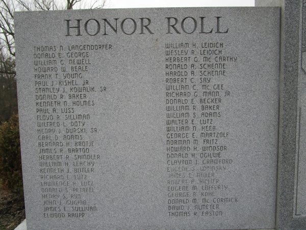 EAST AURORA KOREAN WAR VETERANS MEMORIAL STONE A