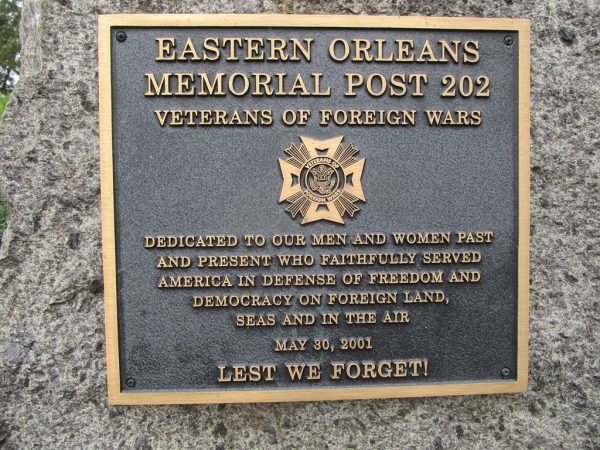 EASTERN ORLEANS MEMORIAL POST 202 PLAQUE