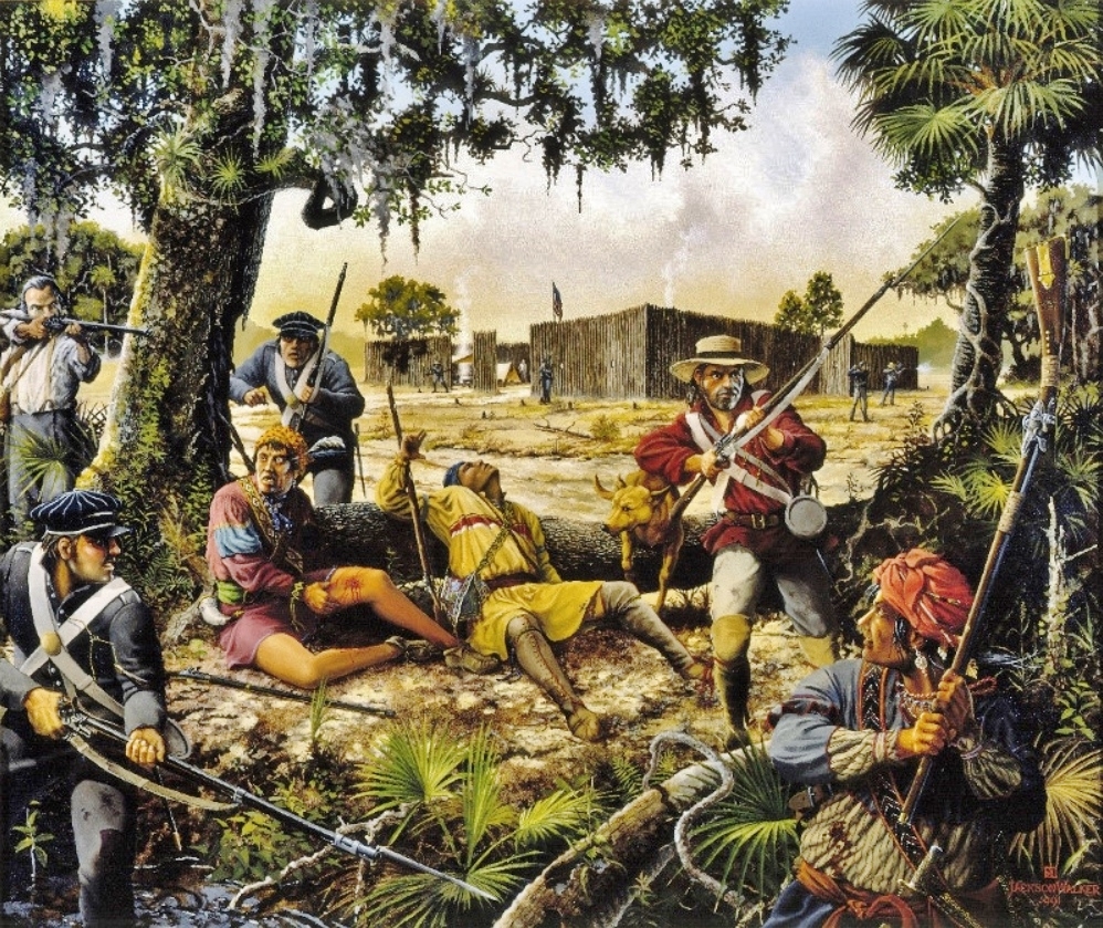 FLORIDA’S SEMINOLE WARS SIEGE OF FORT COOPER MEMORIAL MURAL