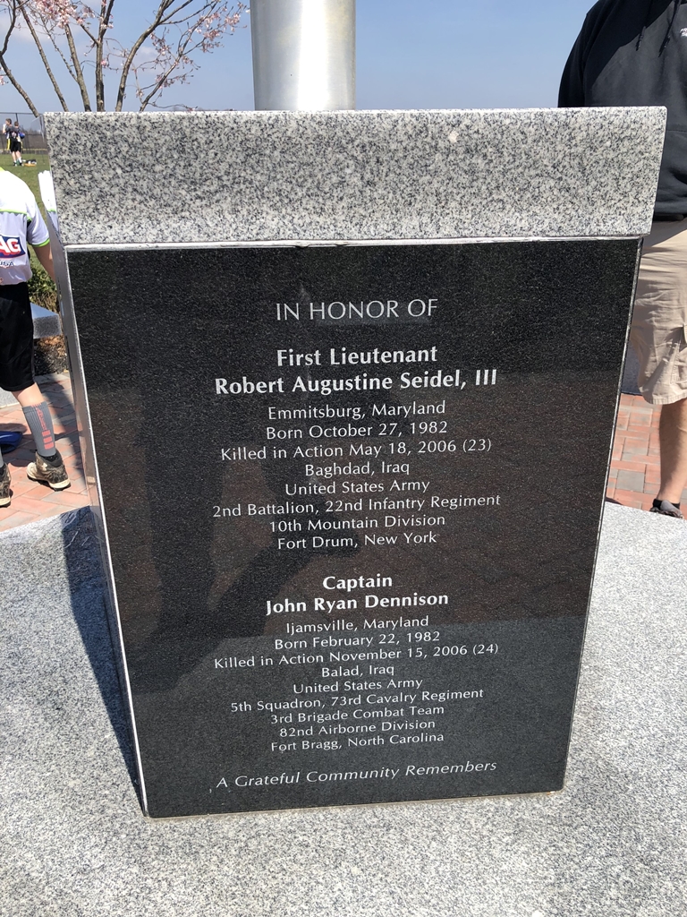 FREDERICK COUNTY WAR ON TERRORISM MEMORIAL SIDE B