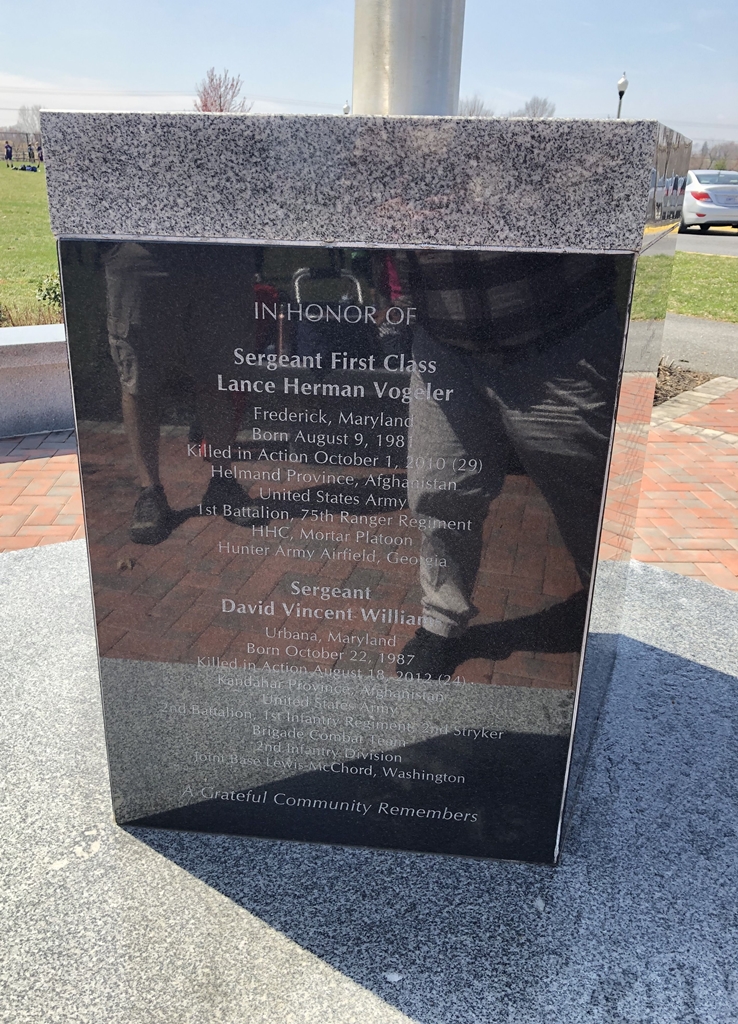 FREDERICK COUNTY WAR ON TERRORISM MEMORIAL SIDE D