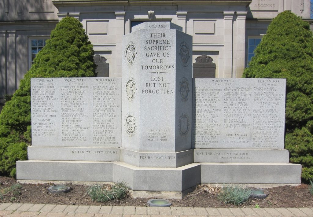 FREEPORT MEMORIAL LIBRARY SUPREME SACRIFICE HONOR ROLL