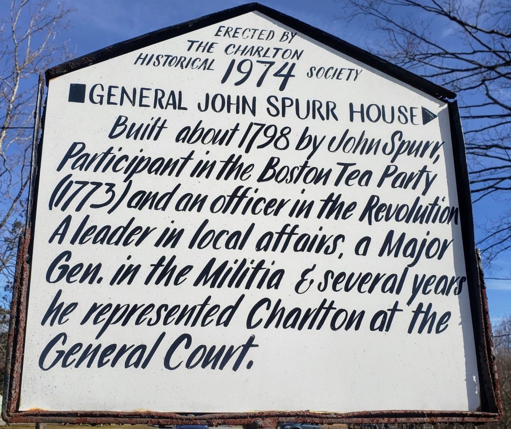 GENERAL JOHN SPURR HOUSE REVOLUTIONARY WAR MEMORIAL MARKER