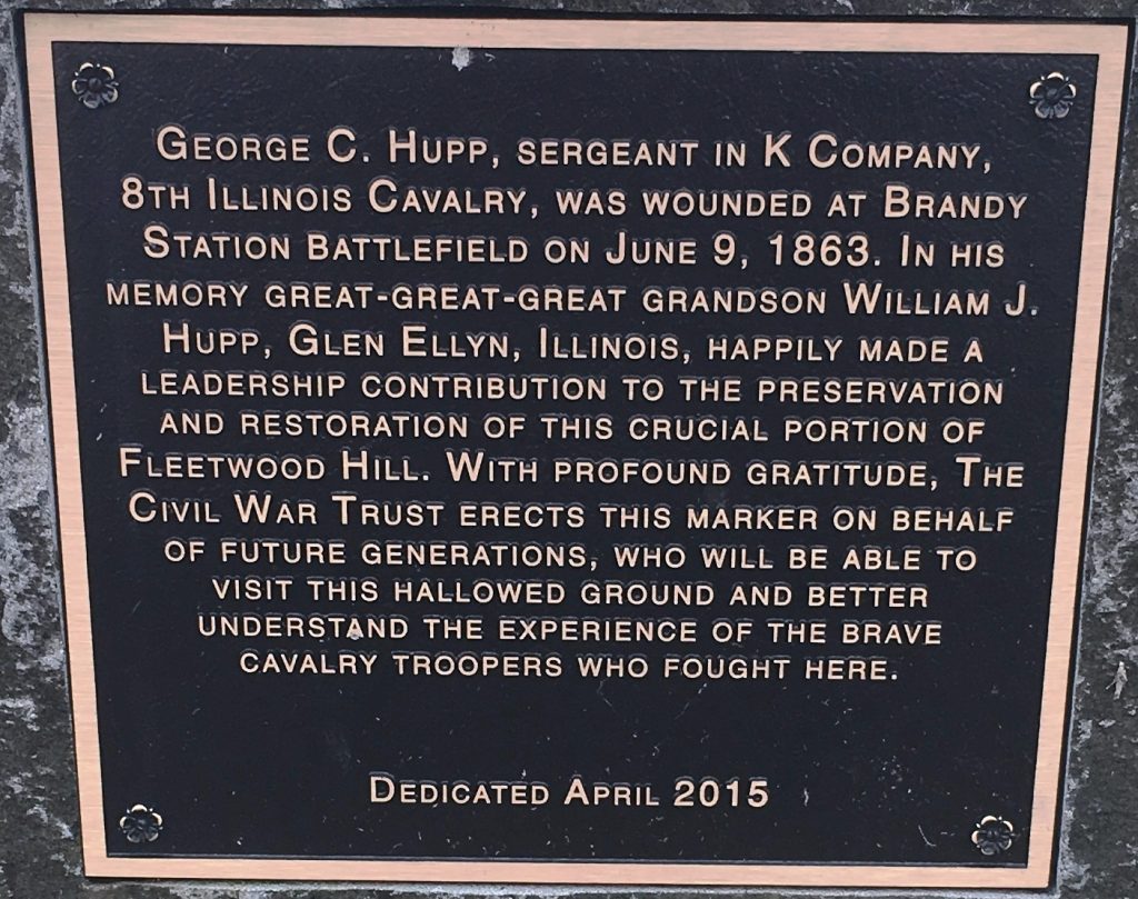 GEORGE C. HUPP WAR MEMORIAL PLAQUE