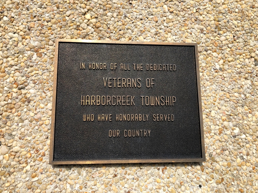 HARBORCREEK TOWNSHIP VETERANS MEMORIAL PLAQUE A