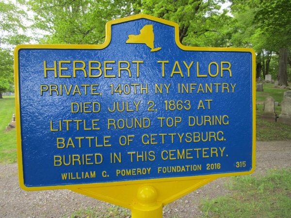 HERBERT TAYLOR WAR MEMORIAL MARKER