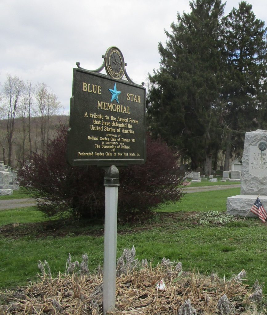 HOLLAND BLUE STAR MEMORIAL MARKER