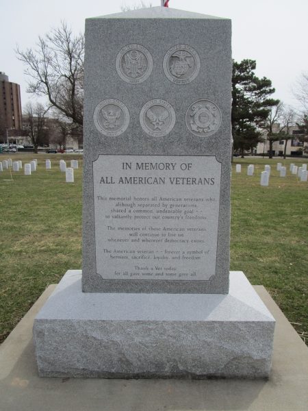 IN MEMORY OF ALL AMERICAN VETERANS MEMORIAL FRONT