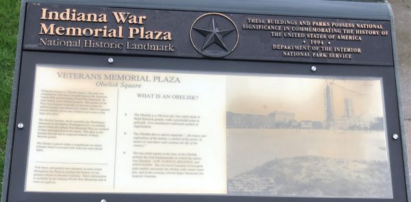 INDIANA VETERANS MEMORIAL PLAZA PLAQUE