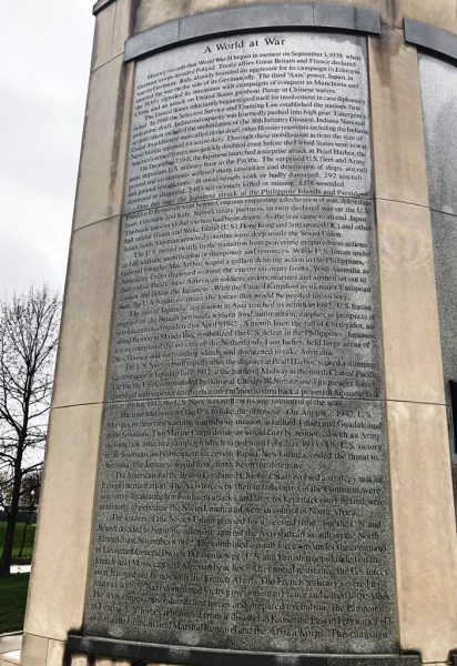 INDIANA WORLD WAR II MEMORIAL COLUMN A