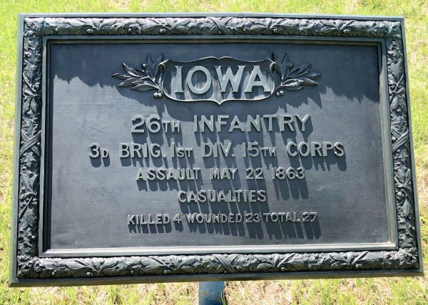 IOWA 26TH INFANTRY WAR MEMORIAL PLAQUE