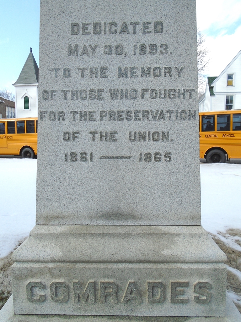 MARATHON CIVIL WAR MEMORIAL DEDICATION STONE