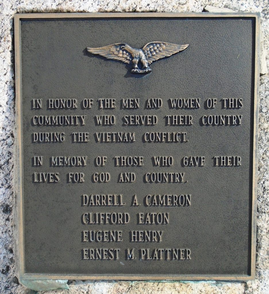 MARATHON VIETNAM WAR MEMORIAL PLAQUE