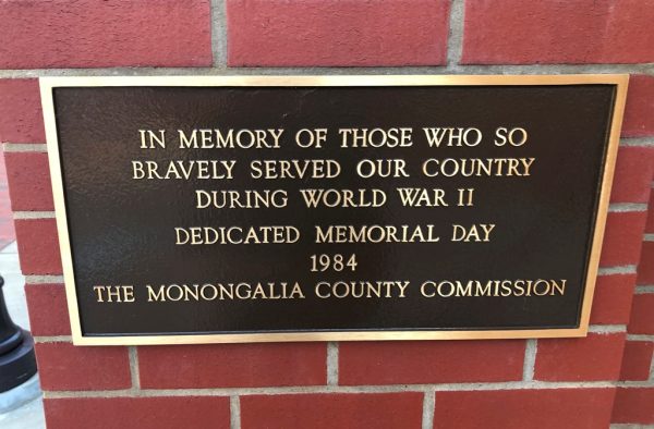 MONONGALIA COUNTY WORLD WAR II MEMORIAL PLAQUE