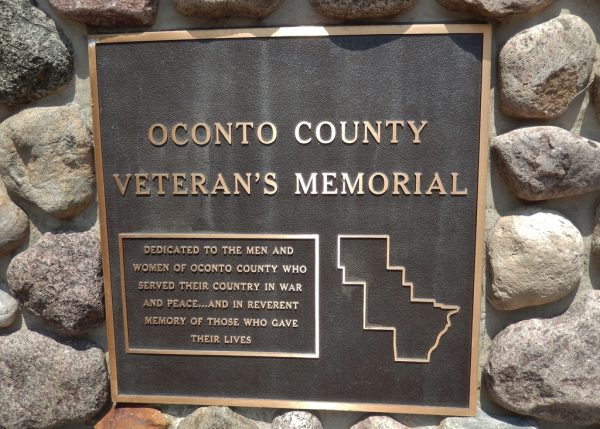 OCONTO COUNTY VETERAN’S MEMORIAL PLAQUE A