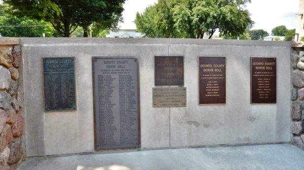 OCONTO COUNTY VETERAN’S MEMORIAL WALL