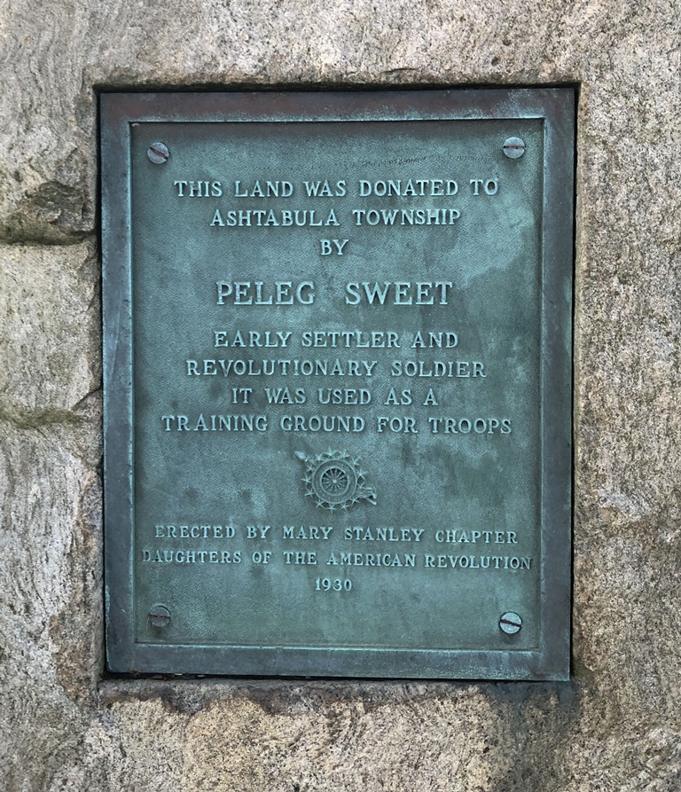 PELEG SWEET REVOLUTIONARY SOLDIER WAR MEMORIAL PLAQUE