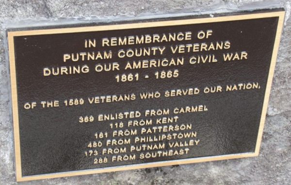 PUTNAM COUNTY CIVIL WAR VETERANS MEMORIAL PLAQUE