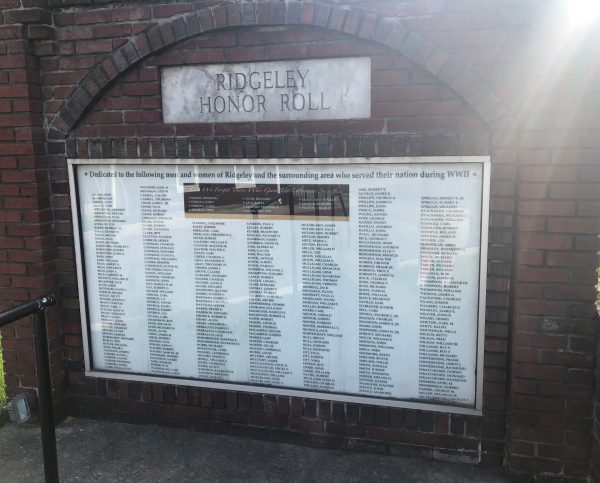 RIDGELEY HONOR ROLL WWII MEMORIAL