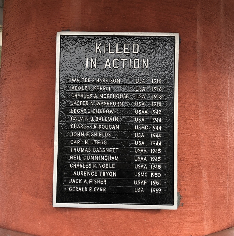 RIPLEY VETERANS ROLL OF HONOR MONUMENT PLAQUE B