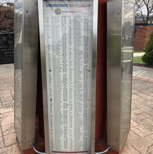 RIPLEY VETERANS ROLL OF HONOR MONUMENT PLAQUE C