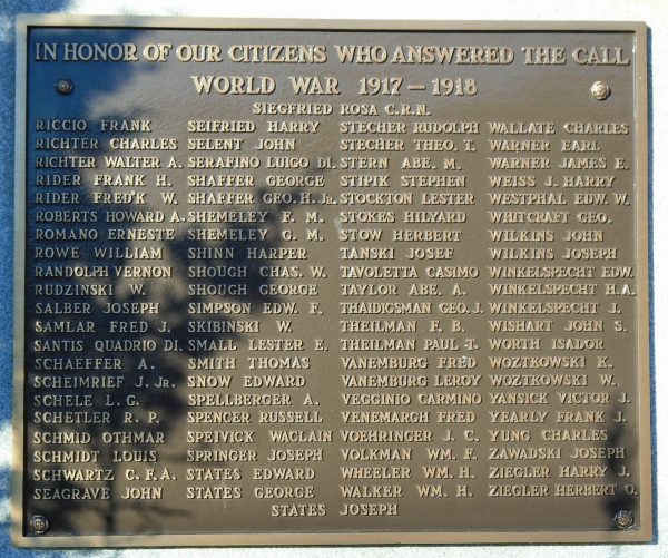 RIVERSIDE WORLD WAR I MEMORIAL PLAQUE D