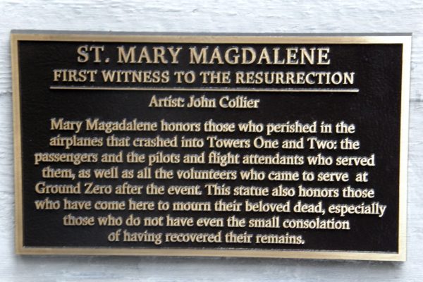 ST. MARY MAGDALENE 9/11 MEMORIAL PLAQUE