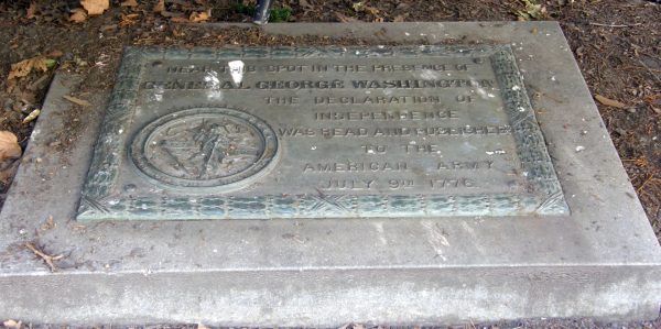 THE DECLARATION OF INDEPENDENCE READ TO THE AMERICAN ARMY MEMORIAL