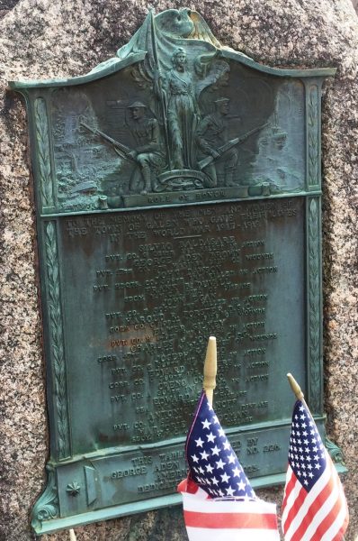 TOWN OF GALEN WORLD WAR ROLL OF HONOR MEMORIAL PLAQUE