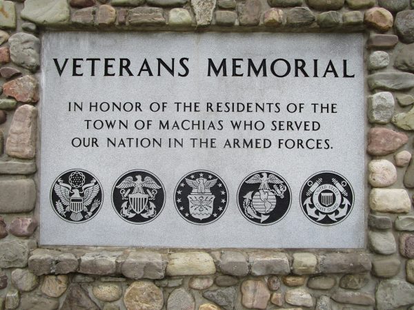 TOWN OF MACHIAS VETERANS MEMORIAL PLAQUE