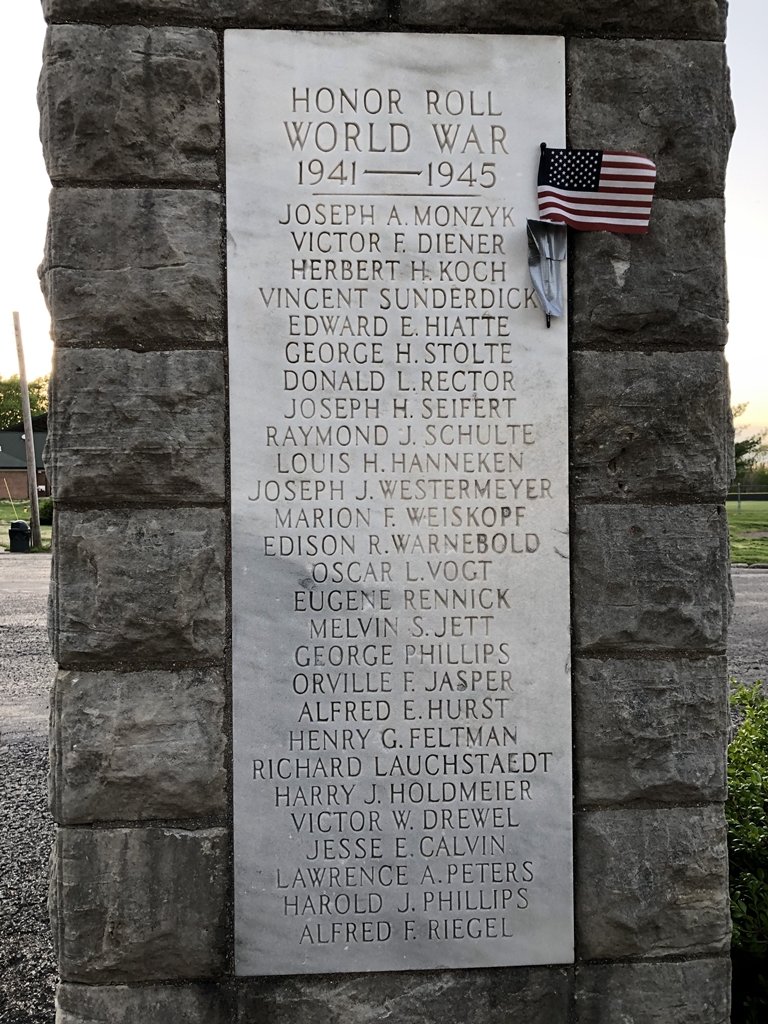 WASHINGTON WORLD WAR II HONOR ROLL MEMORIAL PLAQUE