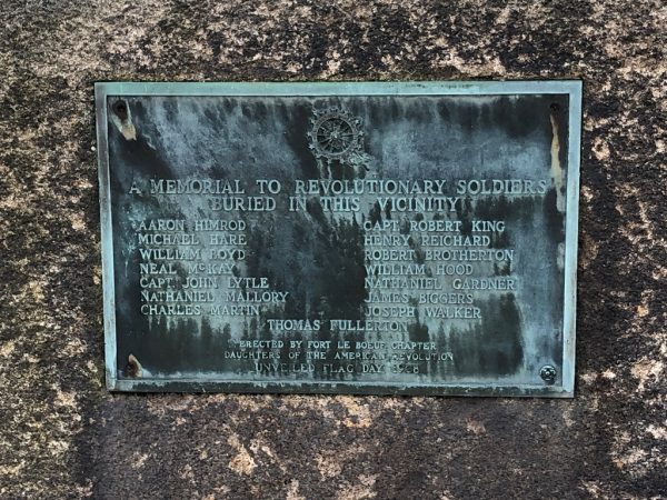 WATERFORD REVOLUTIONARY SOLDIERS WAR MEMORIAL PLAQUE