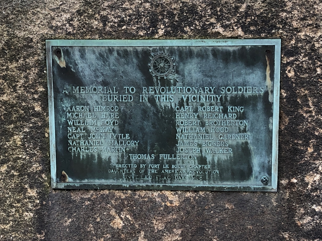 WATERFORD REVOLUTIONARY SOLDIERS WAR MEMORIAL PLAQUE