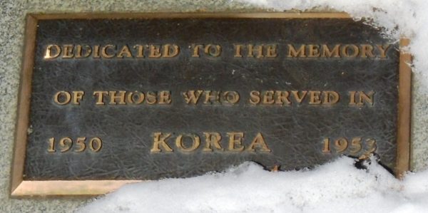 WATERTOWN KOREAN WAR MEMORIAL PLAQUE