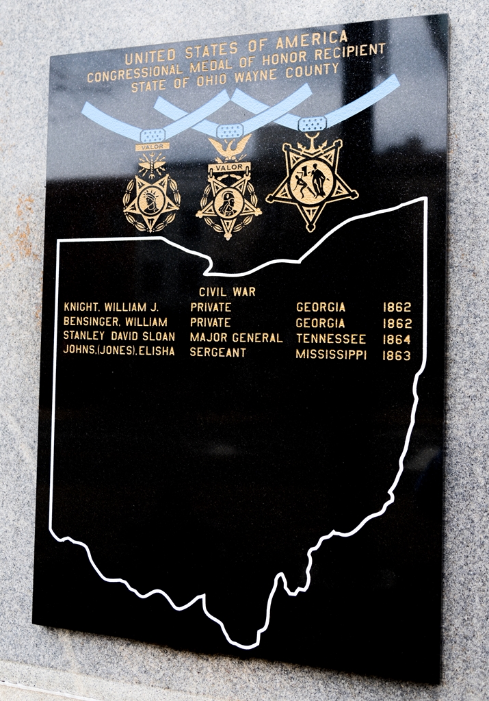 WAYNE COUNTY CONGRESSIONAL MEDAL OF HONOR RECIPIENT MEMORIAL PLAQUE