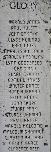 WELLS WORLD WAR II MEMORIAL HONOR ROLL STONE B