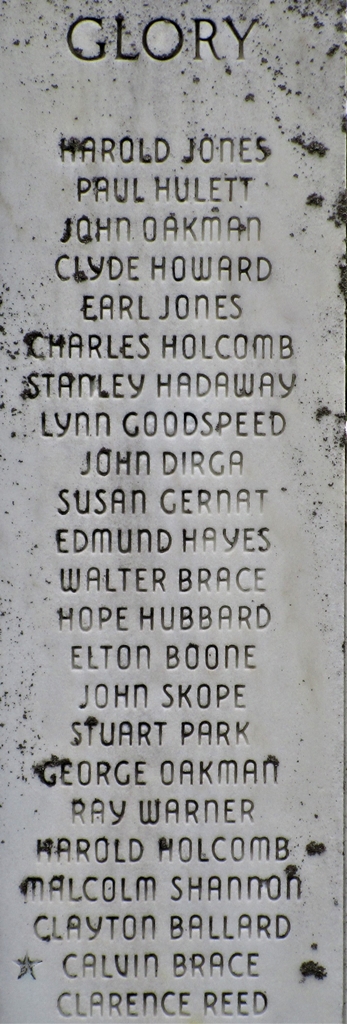 WELLS WORLD WAR II MEMORIAL HONOR ROLL STONE B